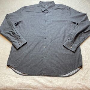 Theory Irving Tone Dot Print Button Down Shirt Size XXL